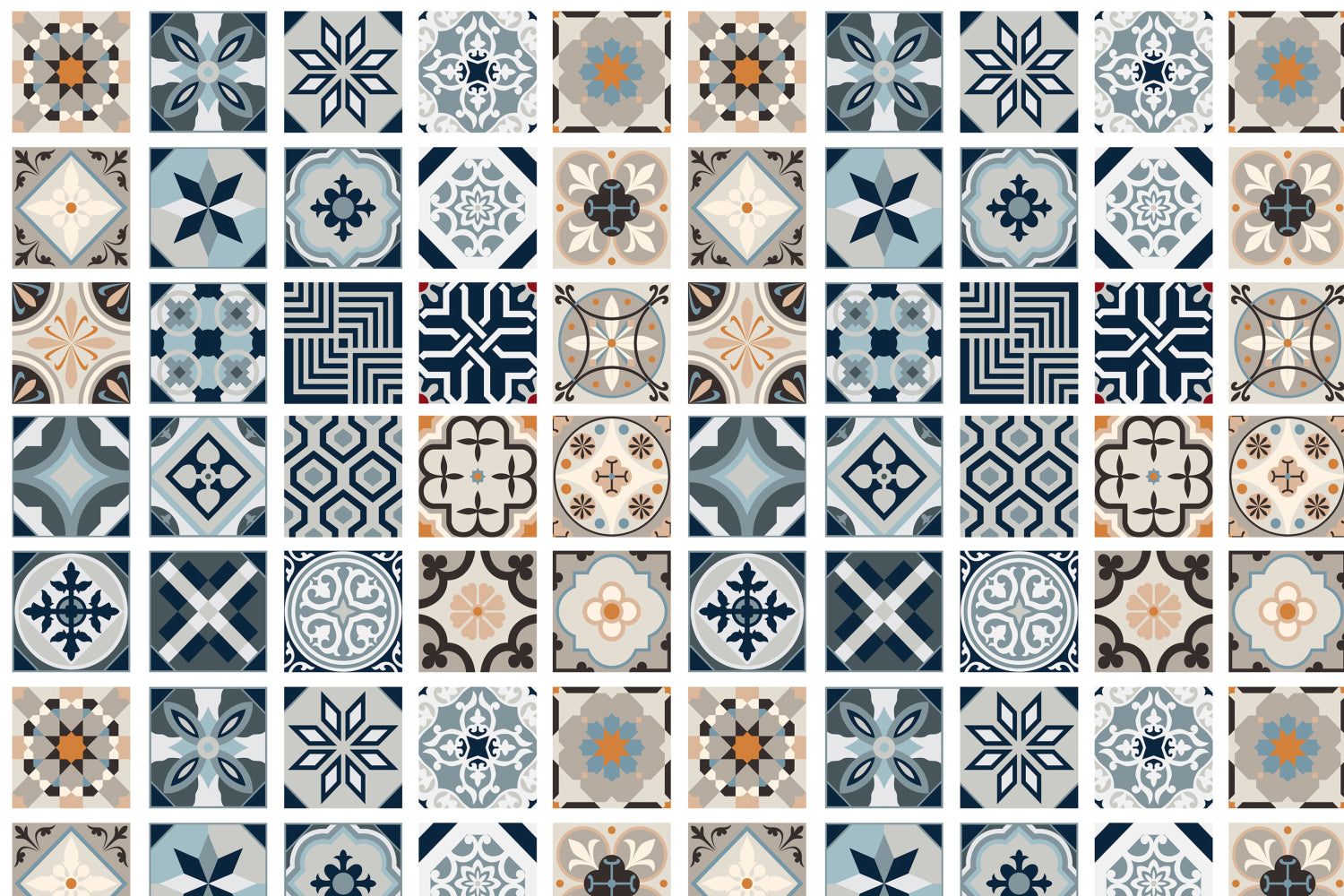 Toilettenrückwand Patchwork