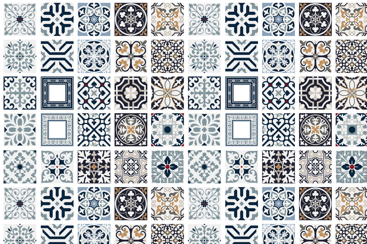 Toilettenrückwand Patchwork
