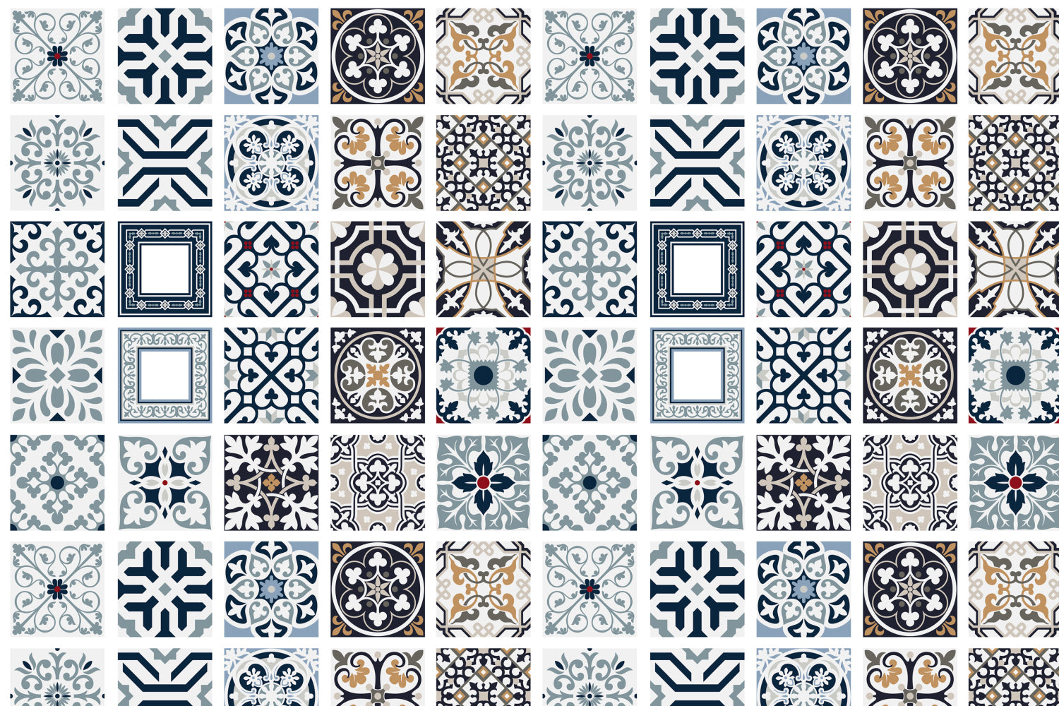 Toilettenrückwand Patchwork