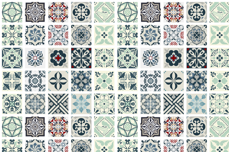 Toilettenrückwand Patchwork