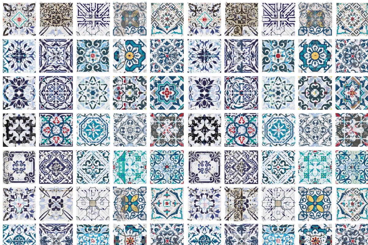 Toilettenrückwand Patchwork