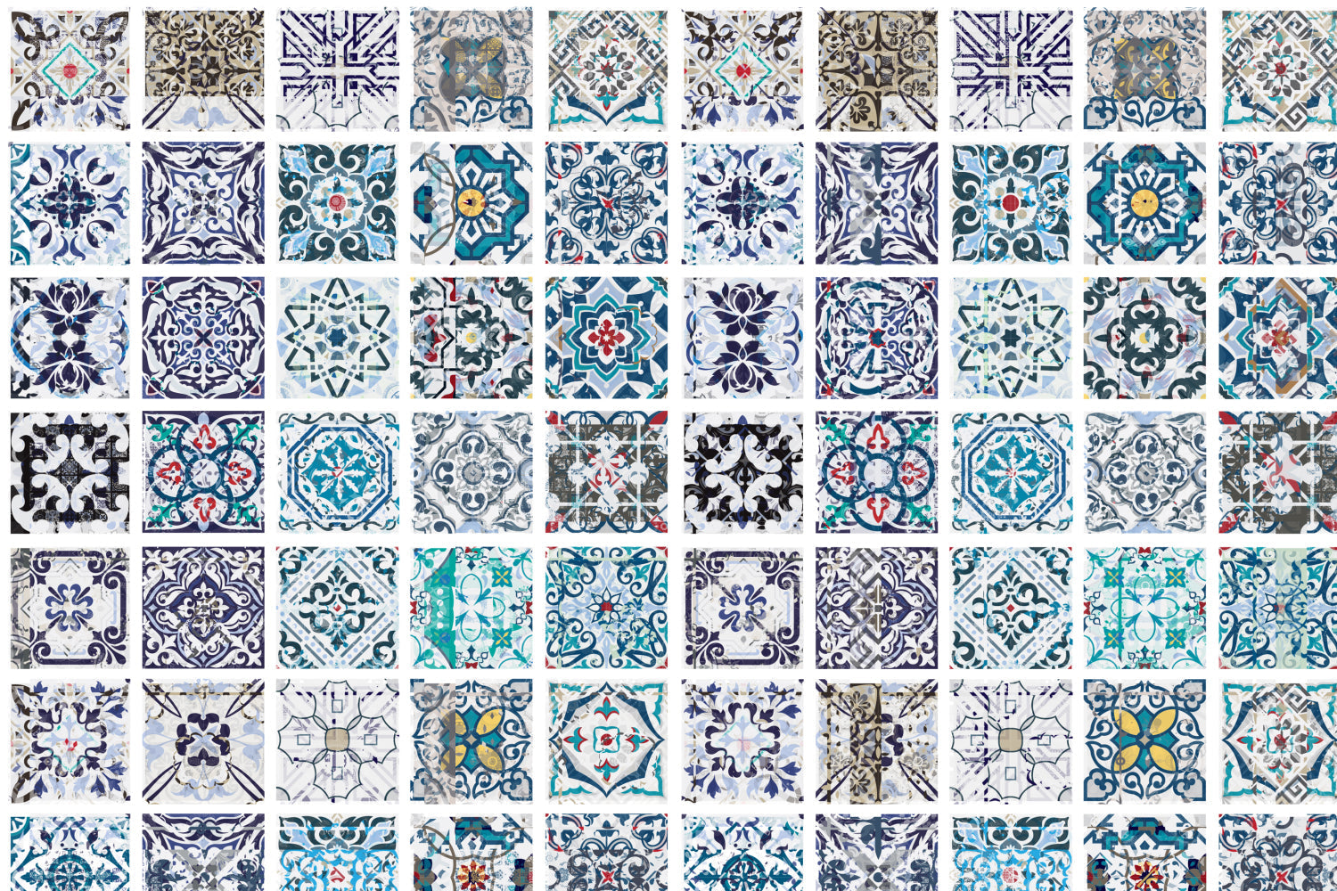 Toilettenrückwand Patchwork