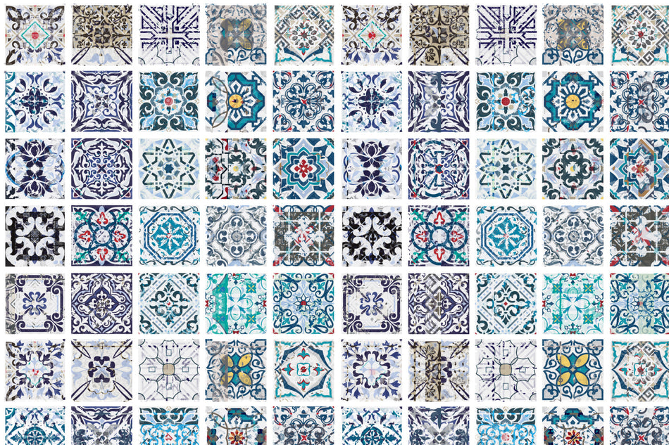 Toilettenrückwand Patchwork
