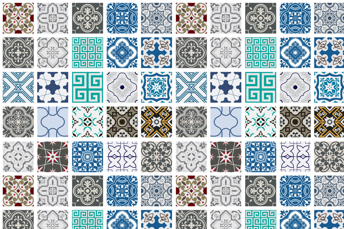 Toilettenrückwand Patchwork