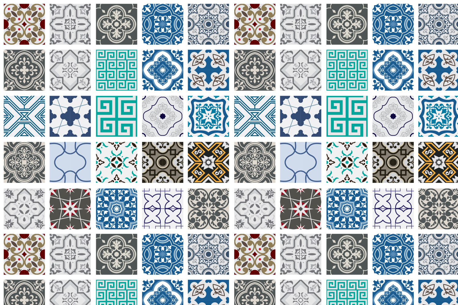 Toilettenrückwand Patchwork