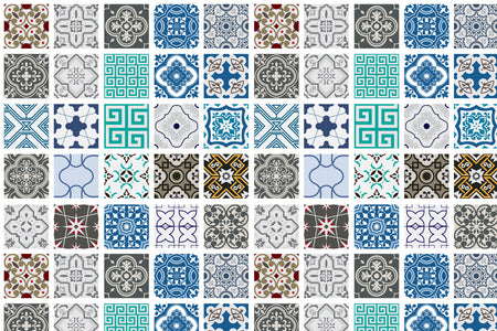 Toilettenrückwand Patchwork