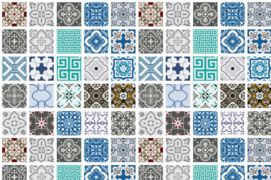 Toilettenrückwand Patchwork