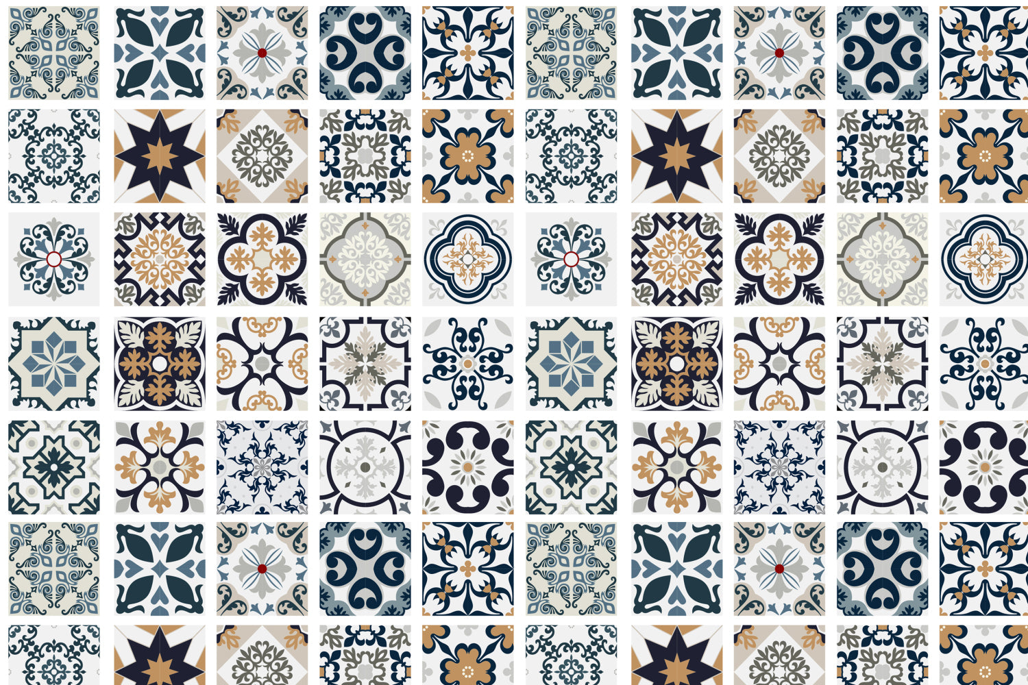 Toilettenrückwand Patchwork