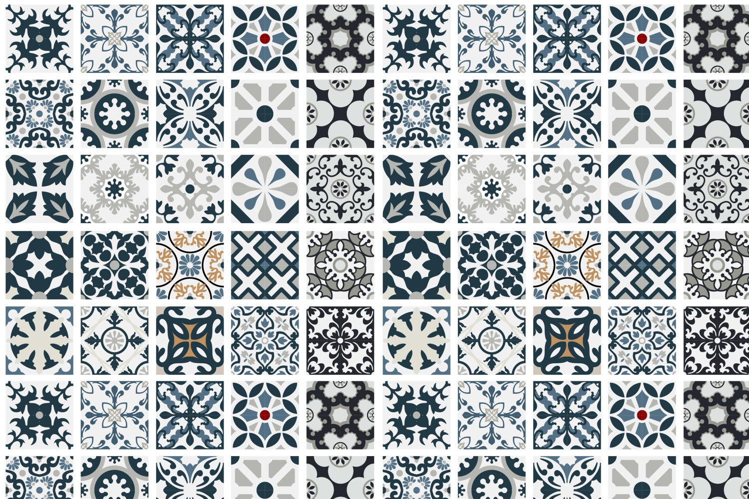 Toilettenrückwand Patchwork