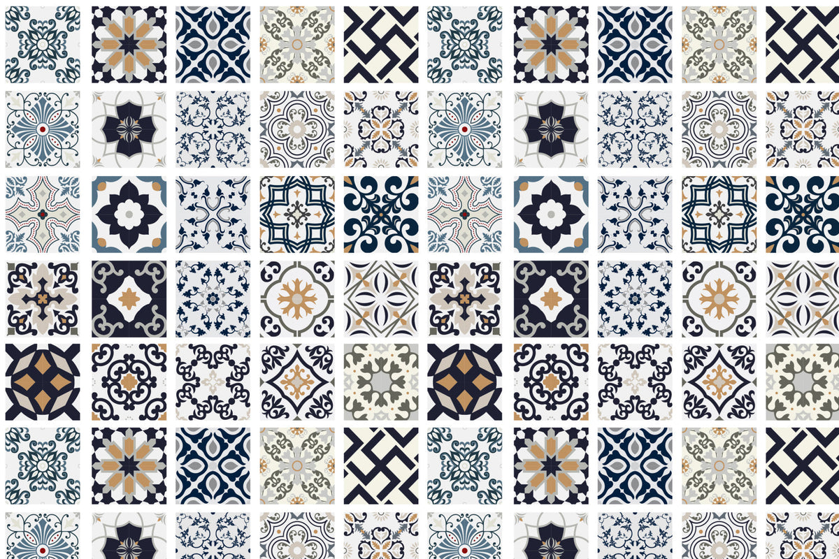 Toilettenrückwand Patchwork