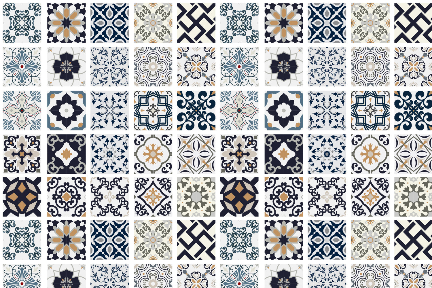 Toilettenrückwand Patchwork