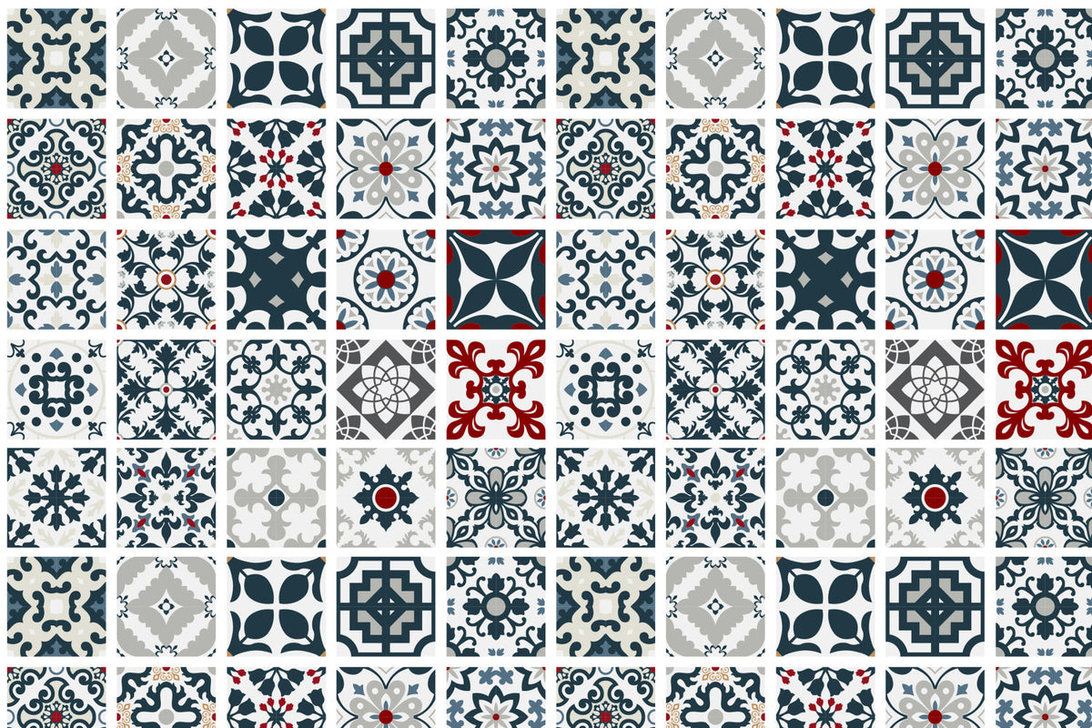 Toilettenrückwand Patchwork
