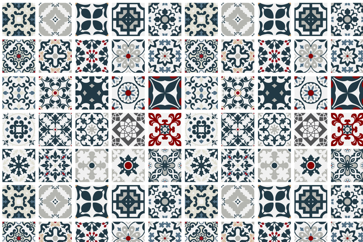 Toilettenrückwand Patchwork