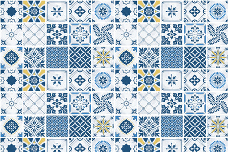 Toilettenrückwand Patchwork