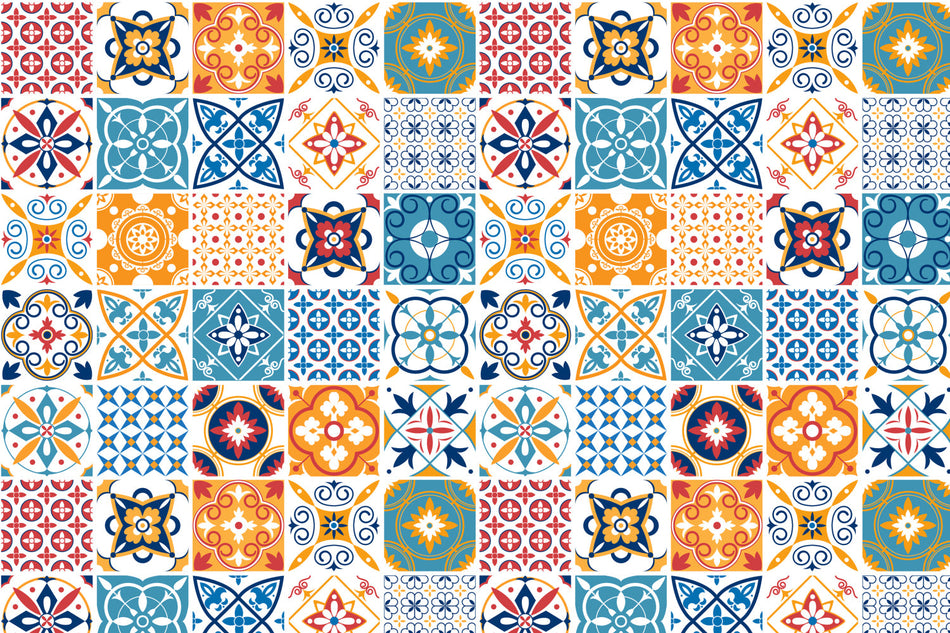 Toilettenrückwand Patchwork