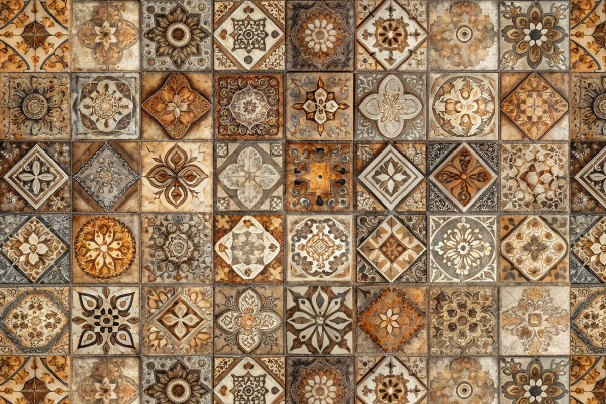 Toilettenrückwand Patchwork