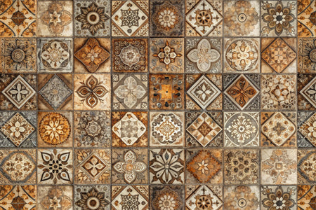 Toilettenrückwand Patchwork