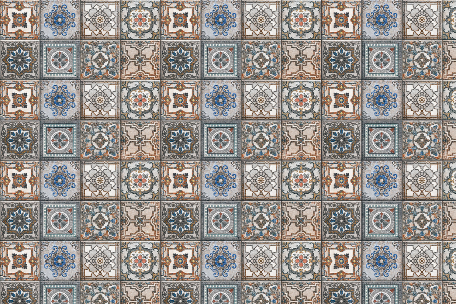 Toilettenrückwand Patchwork