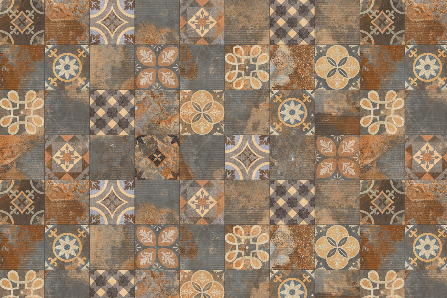 Toilettenrückwand Patchwork