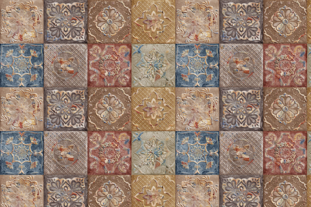 Toilettenrückwand Patchwork