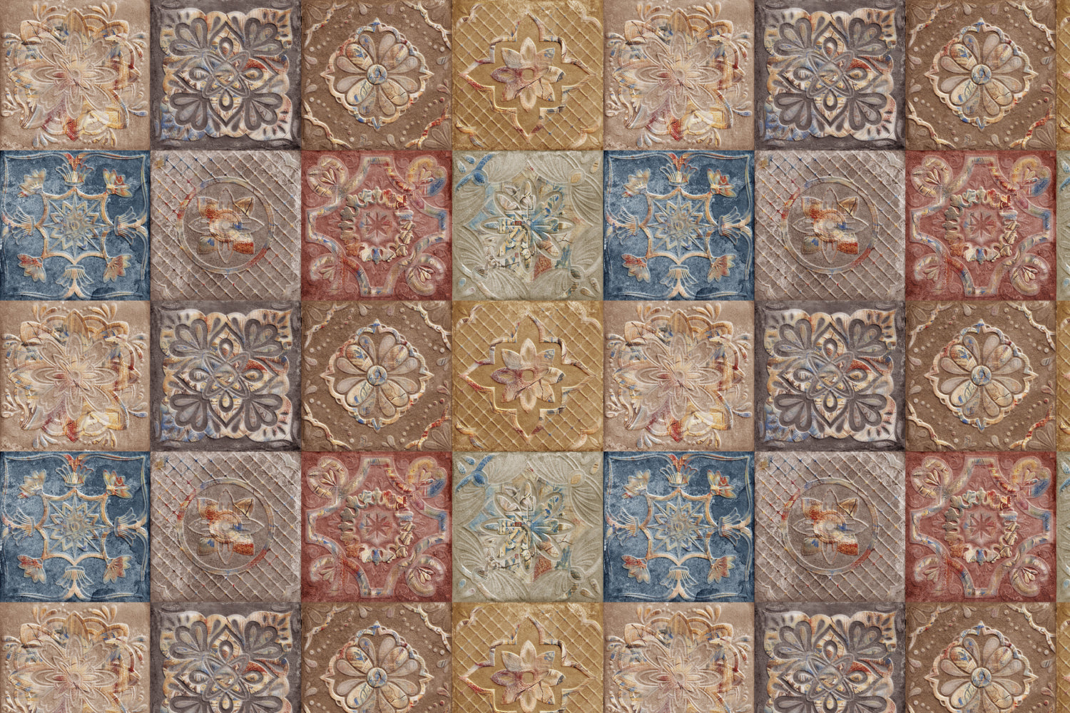 Toilettenrückwand Patchwork