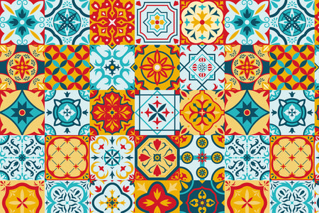 Toilettenrückwand Patchwork