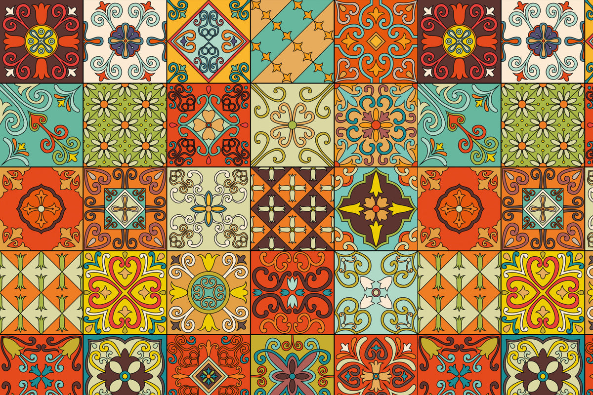 Toilettenrückwand Patchwork