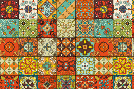 Toilettenrückwand Patchwork