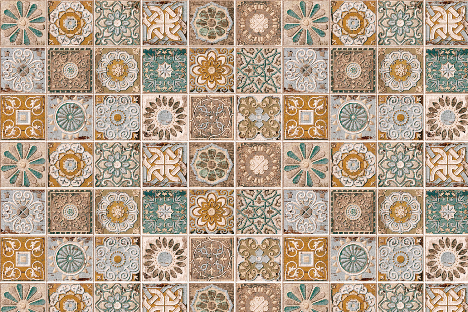 Toilettenrückwand Patchwork