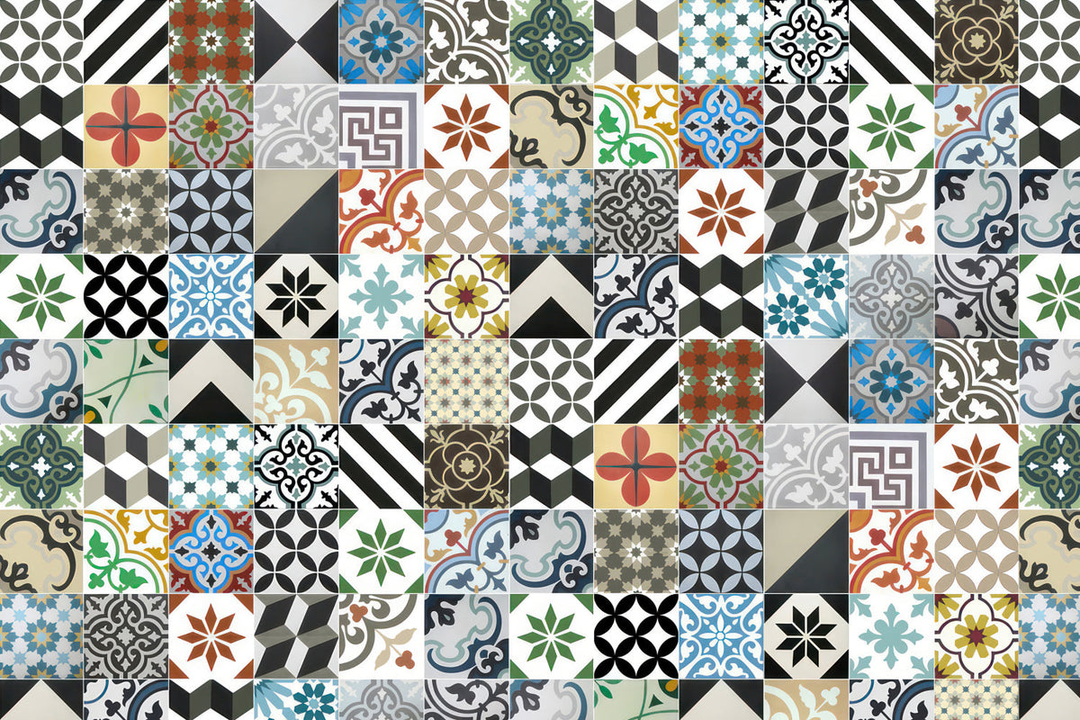 Toilettenrückwand Patchwork
