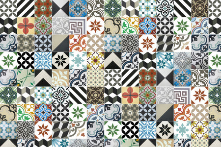 Toilettenrückwand Patchwork