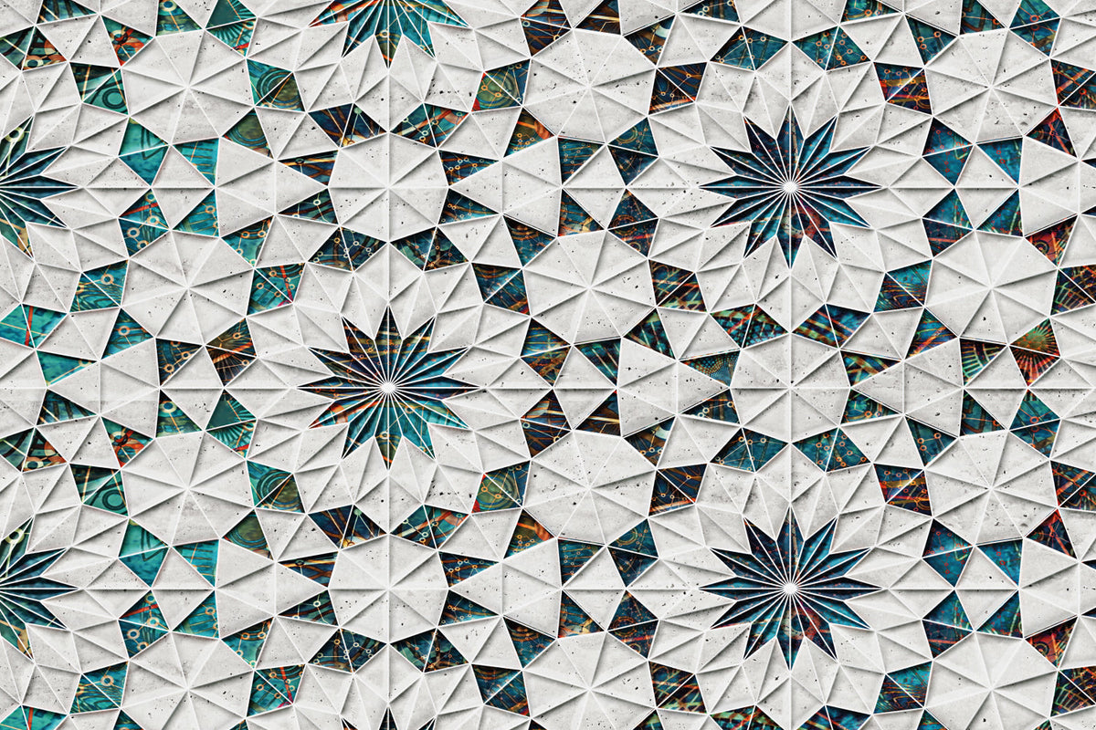 Toilettenrückwand Patchwork