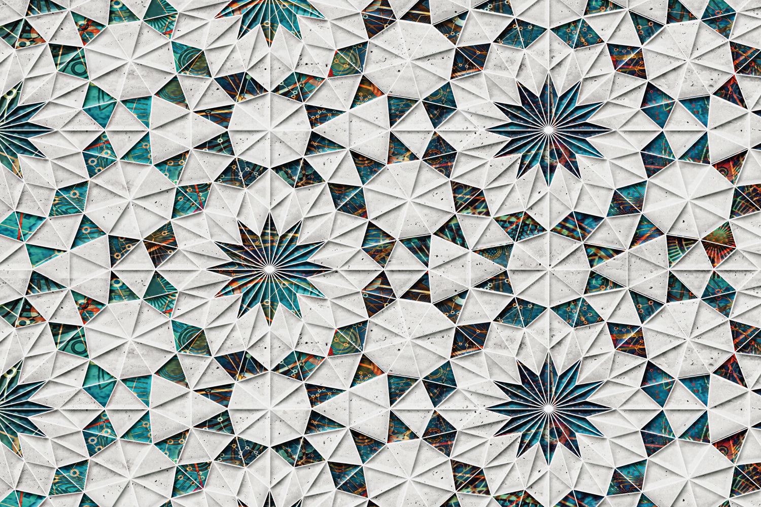 Toilettenrückwand Patchwork