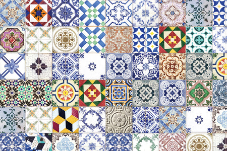 Toilettenrückwand Patchwork