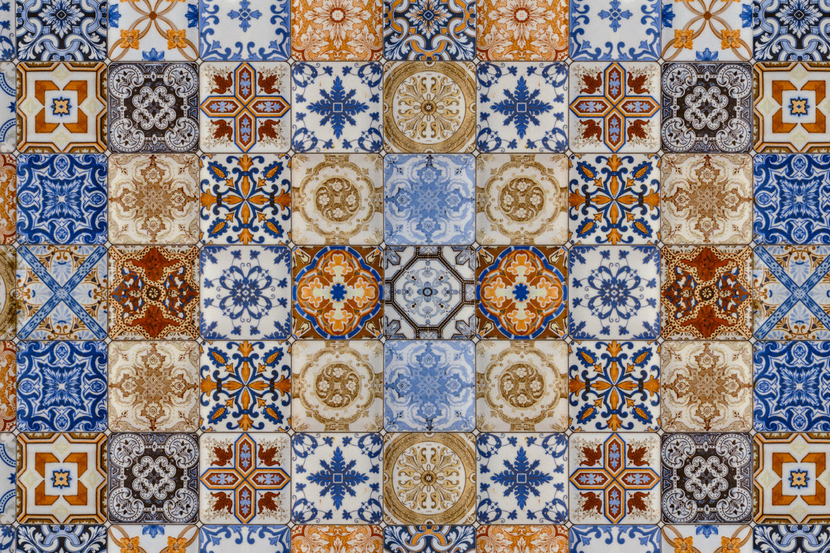 Toilettenrückwand Patchwork