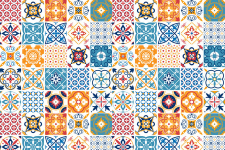 Toilettenrückwand Patchwork