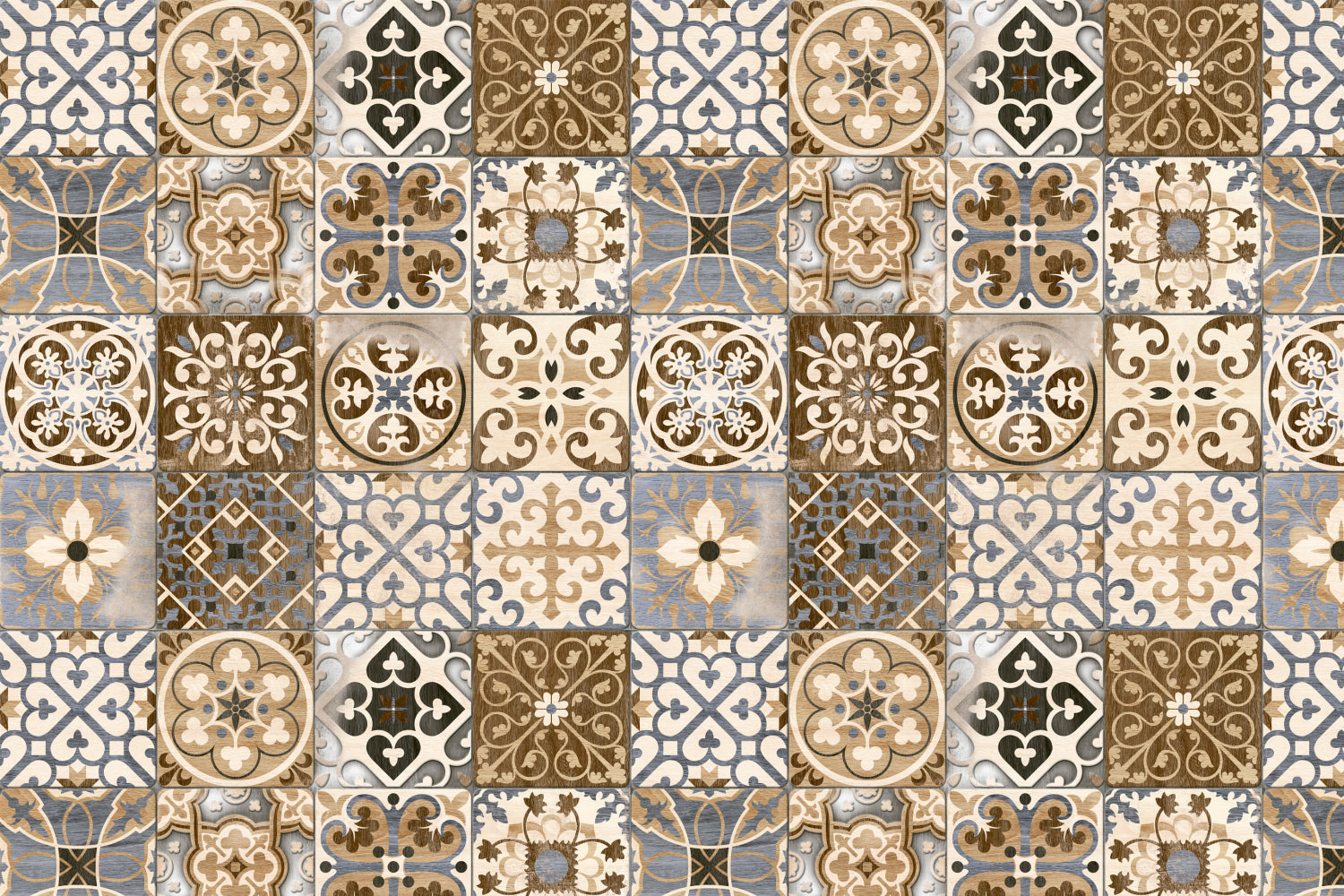 Toilettenrückwand Patchwork