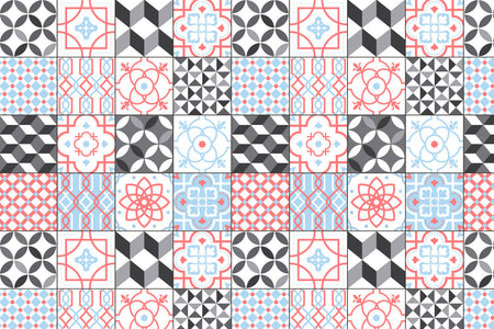 Toilettenrückwand Patchwork