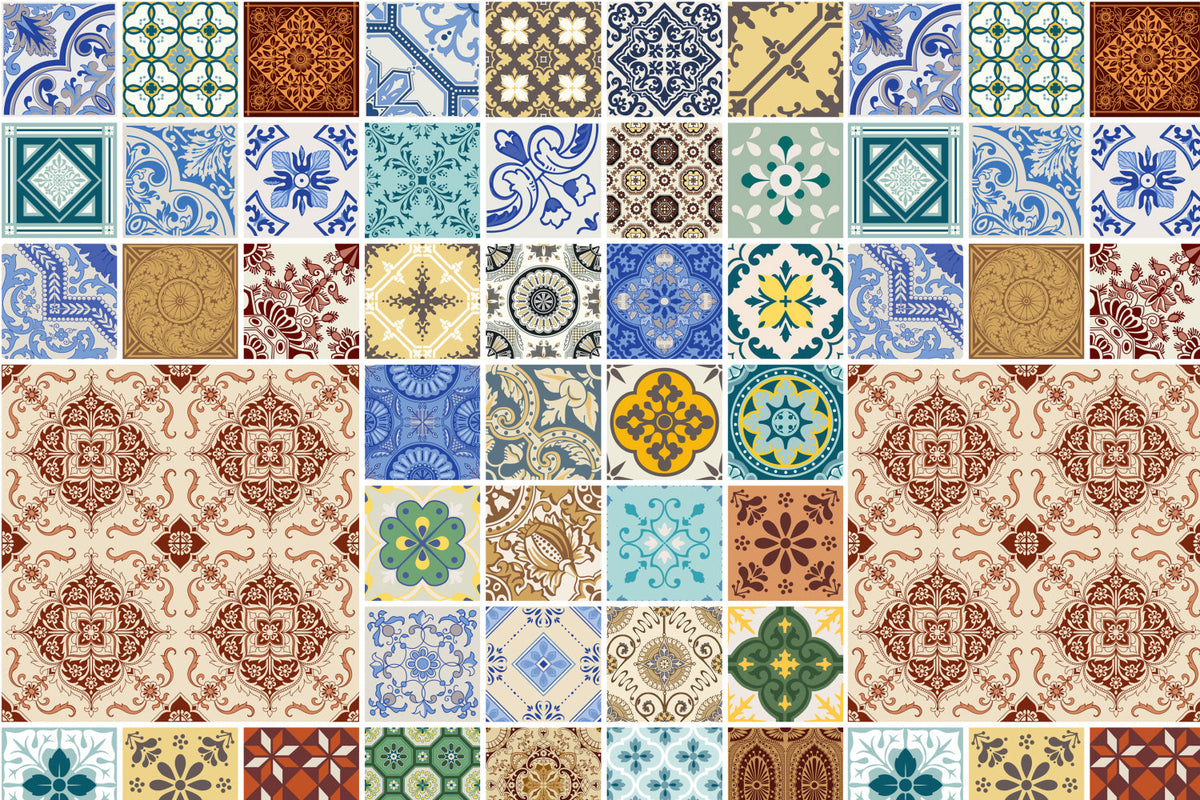Toilettenrückwand Patchwork