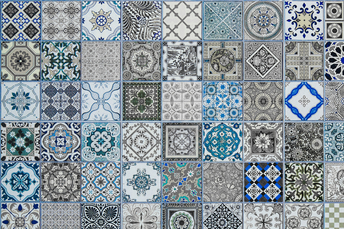 Toilettenrückwand Patchwork