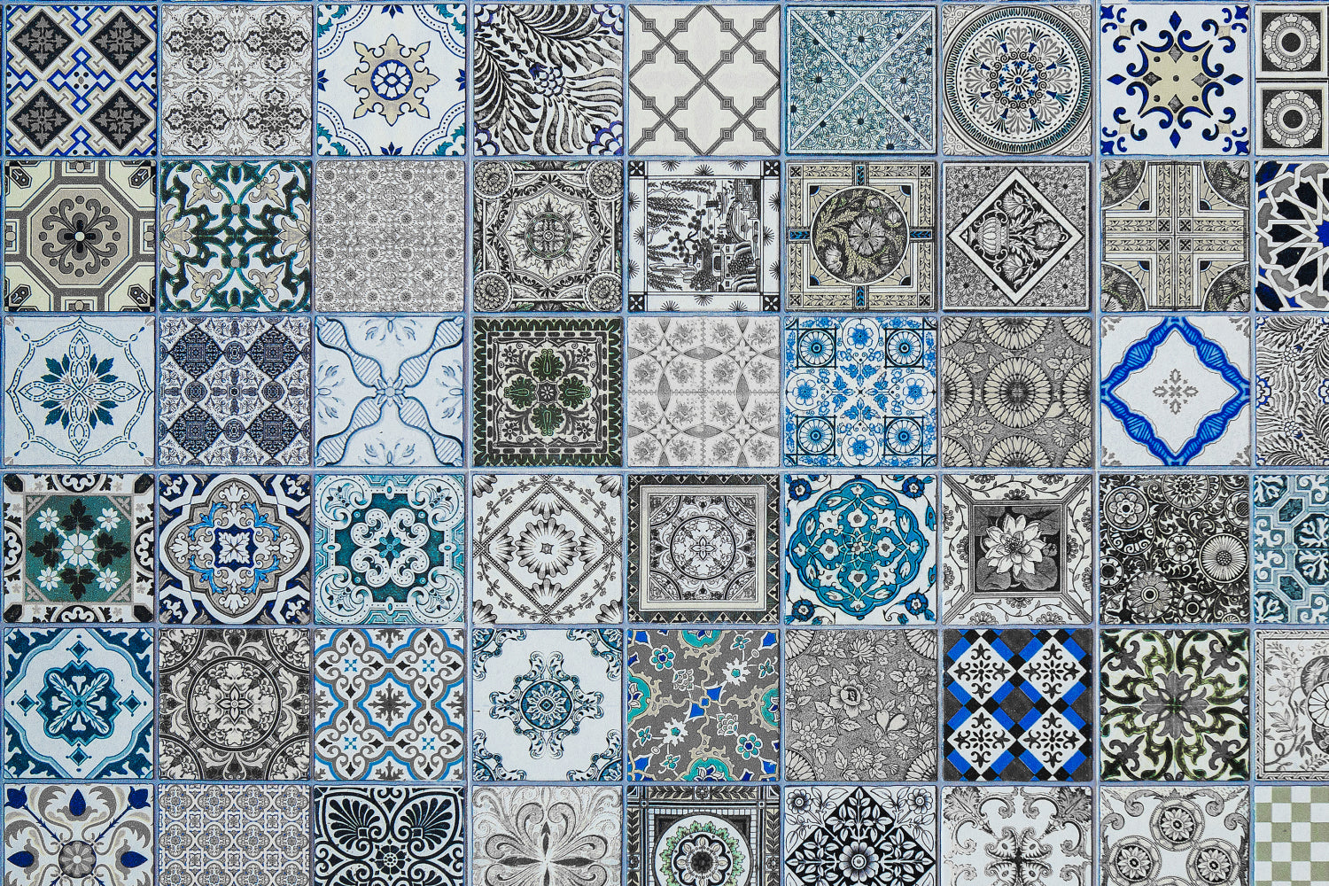 Toilettenrückwand Patchwork