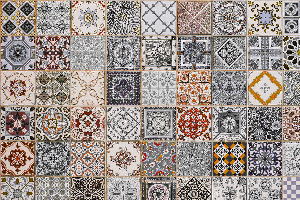 Toilettenrückwand Patchwork