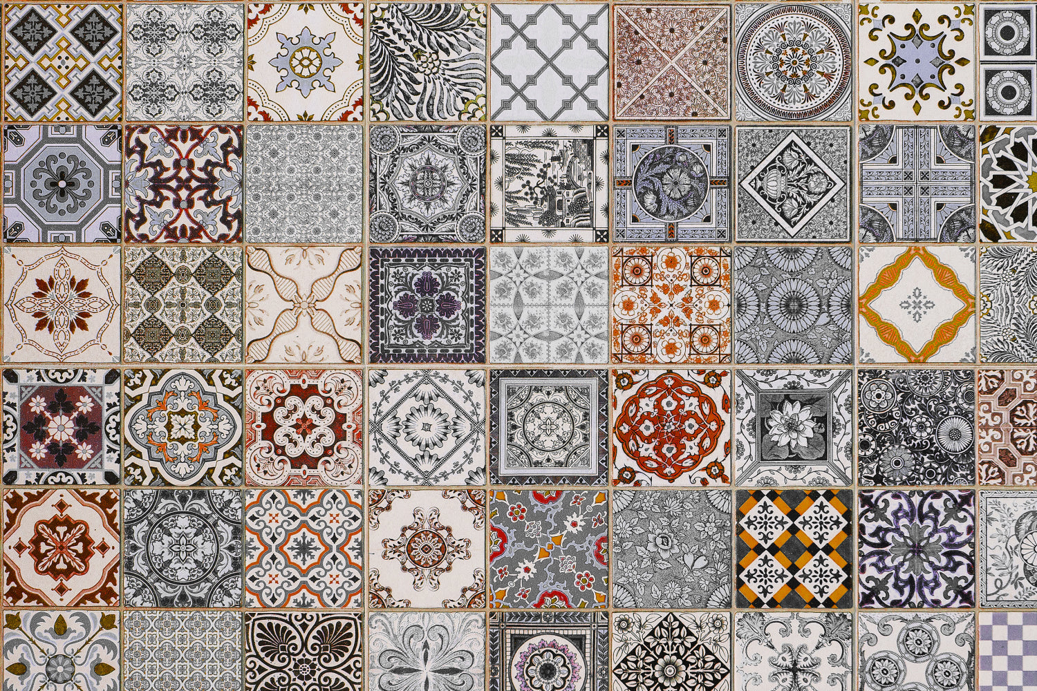 Toilettenrückwand Patchwork