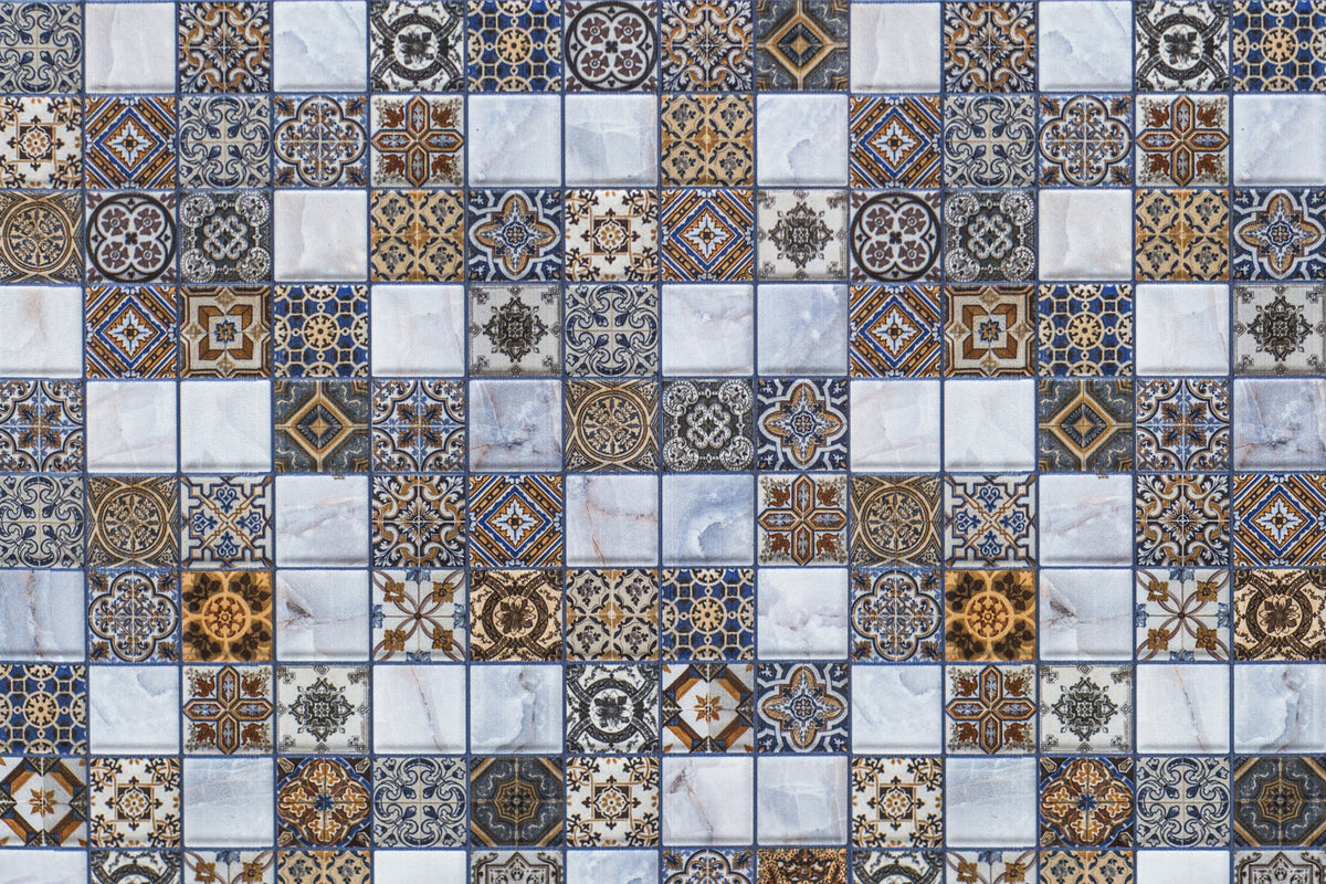 Toilettenrückwand Patchwork