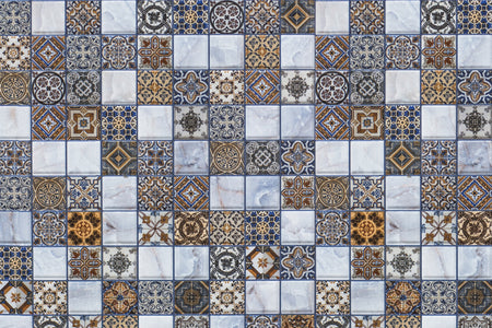 Toilettenrückwand Patchwork