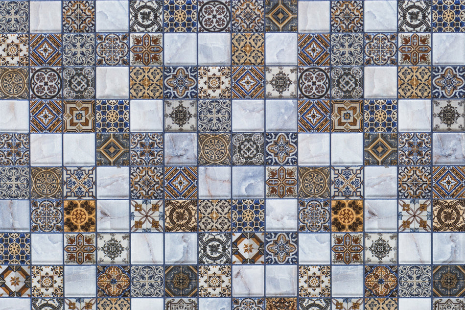Toilettenrückwand Patchwork
