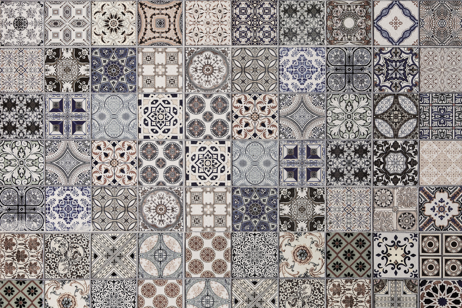 Toilettenrückwand Patchwork