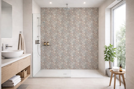 Toilettenrückwand Patchwork