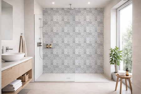 Toilettenrückwand Patchwork