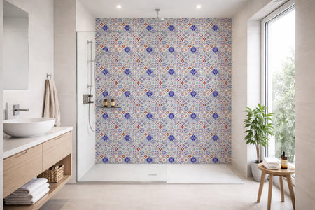 Toilettenrückwand Patchwork